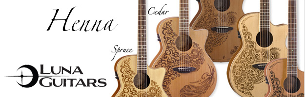 Luna Guitars przedstawia nową serię gitar akustycznych - Henna 