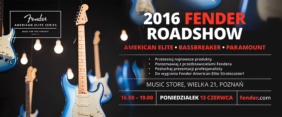 PREZENTACJA: Fender Roadshow wkrótce w Music Store Poznań