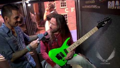 Rusty Cooley jams on his new "Nuclear Green" Dean RC7 Guitar for the first time!