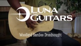Luna Guitar Woodland Bamboo Dreadnought with D'Addario Strings